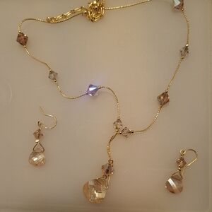 Stauer Elegant Gold and Crystal Jewelry Set